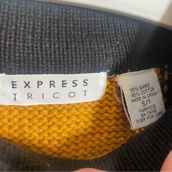 Express Tricot Vintage Color block Sweater Oversized small - Picture 6 of 6